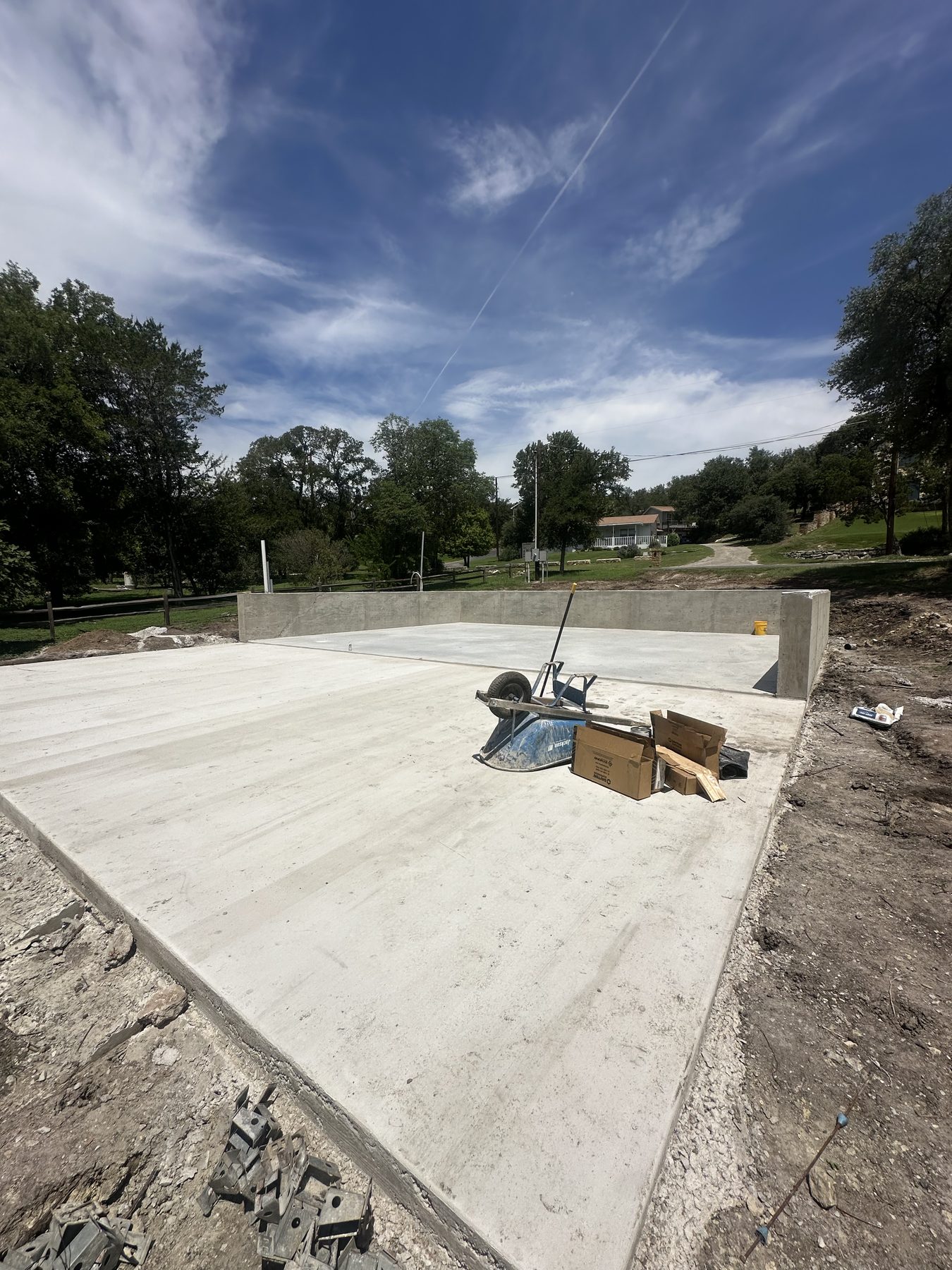 Finished raised foundation on a hillside lot
