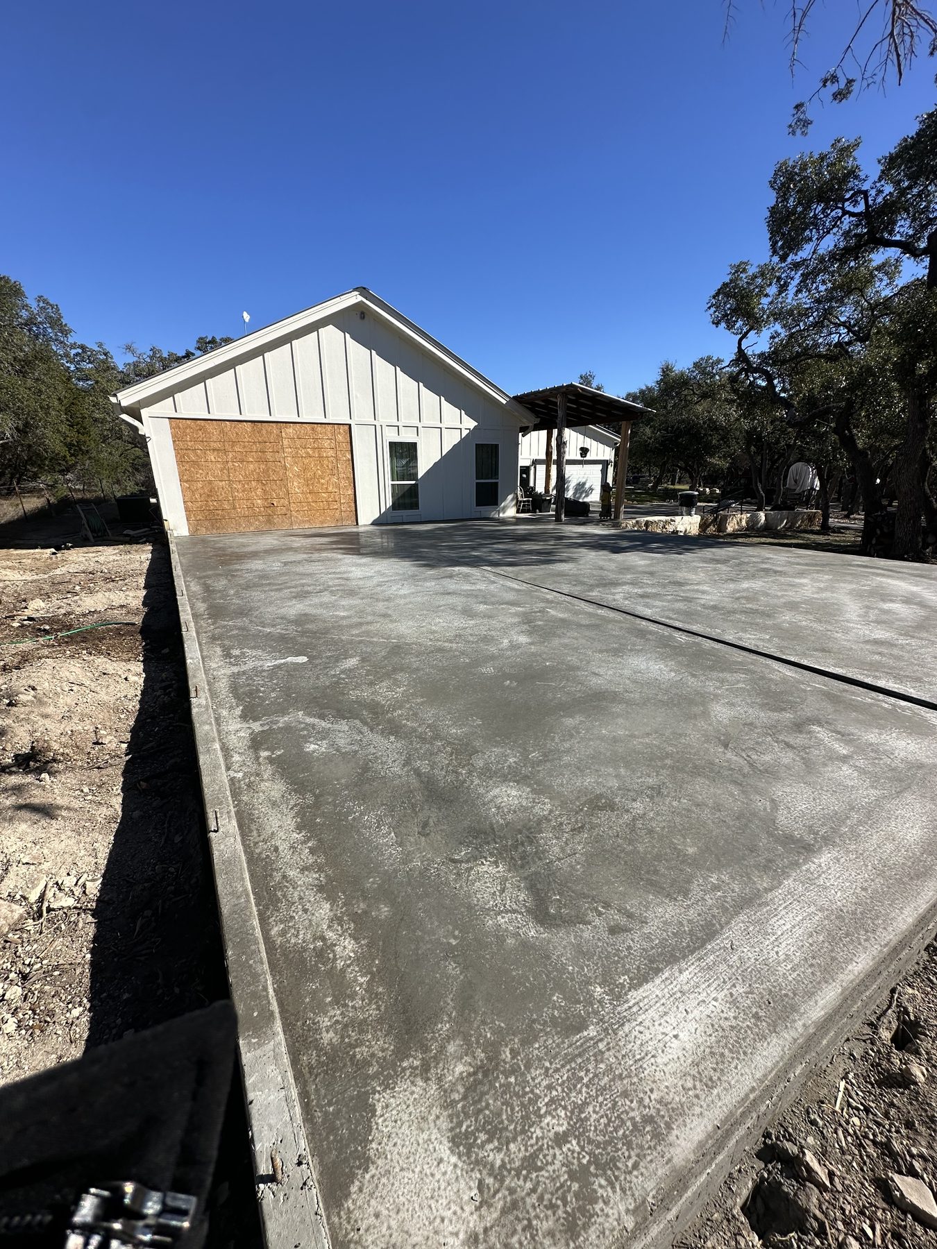 Slab poured for a new metal shop building