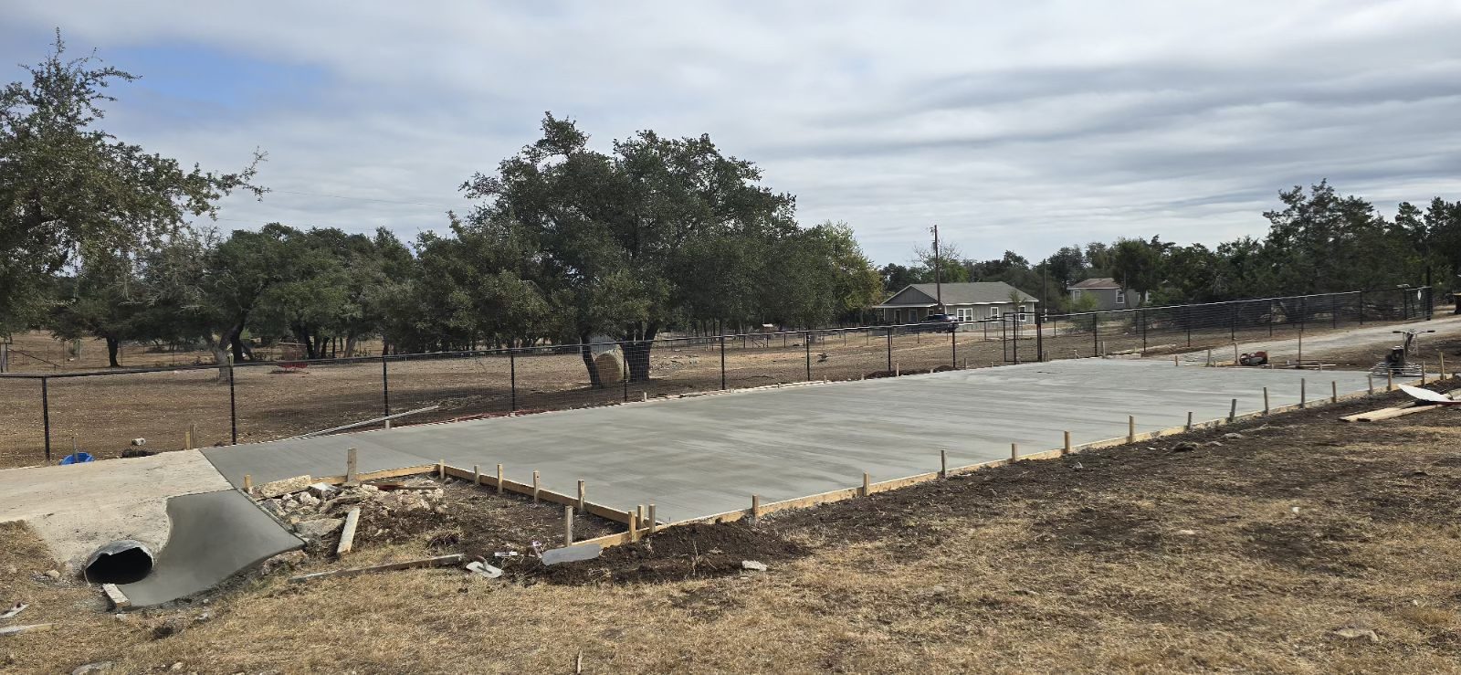 Slab foundation in the field