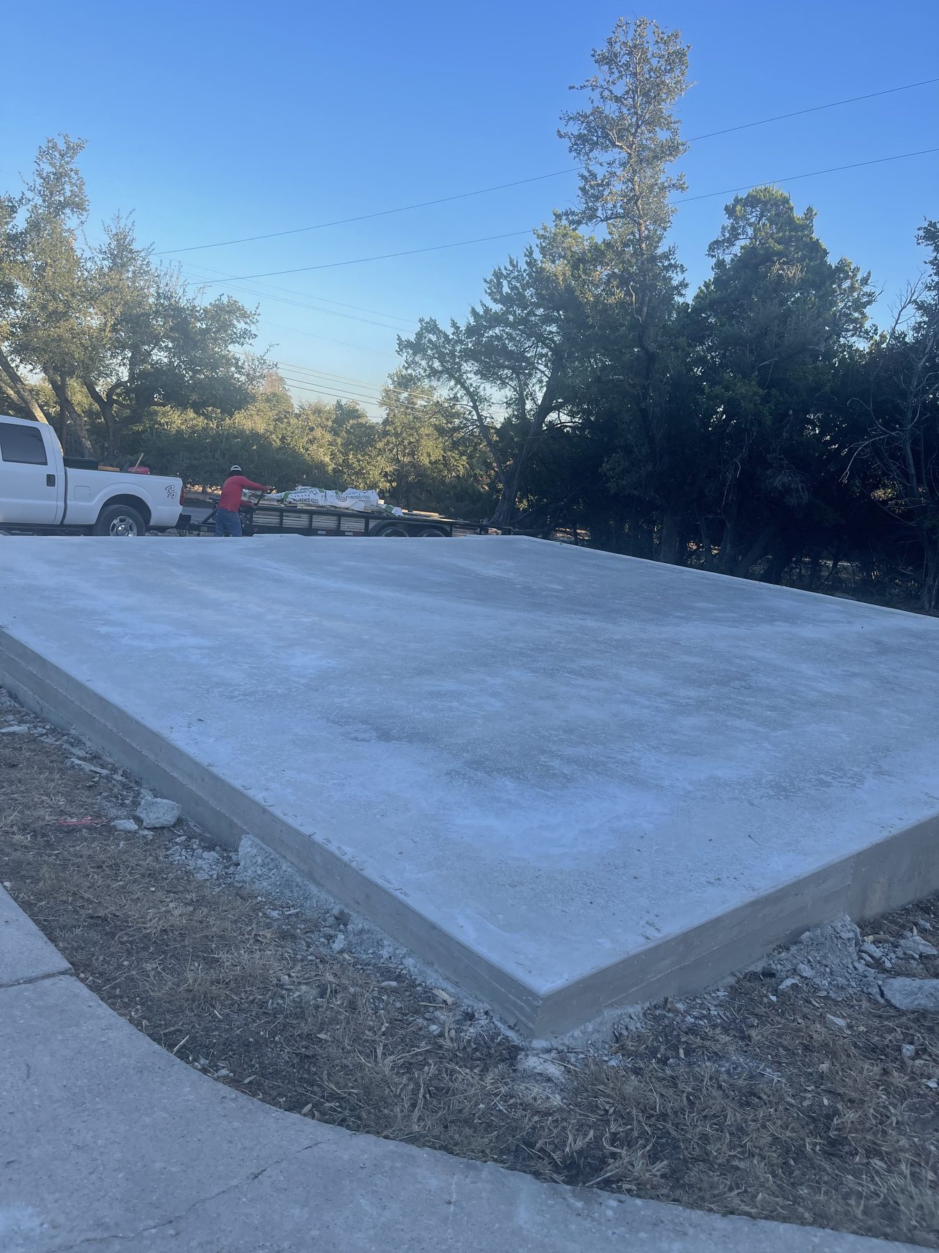 Finished slab with a clean formed edge