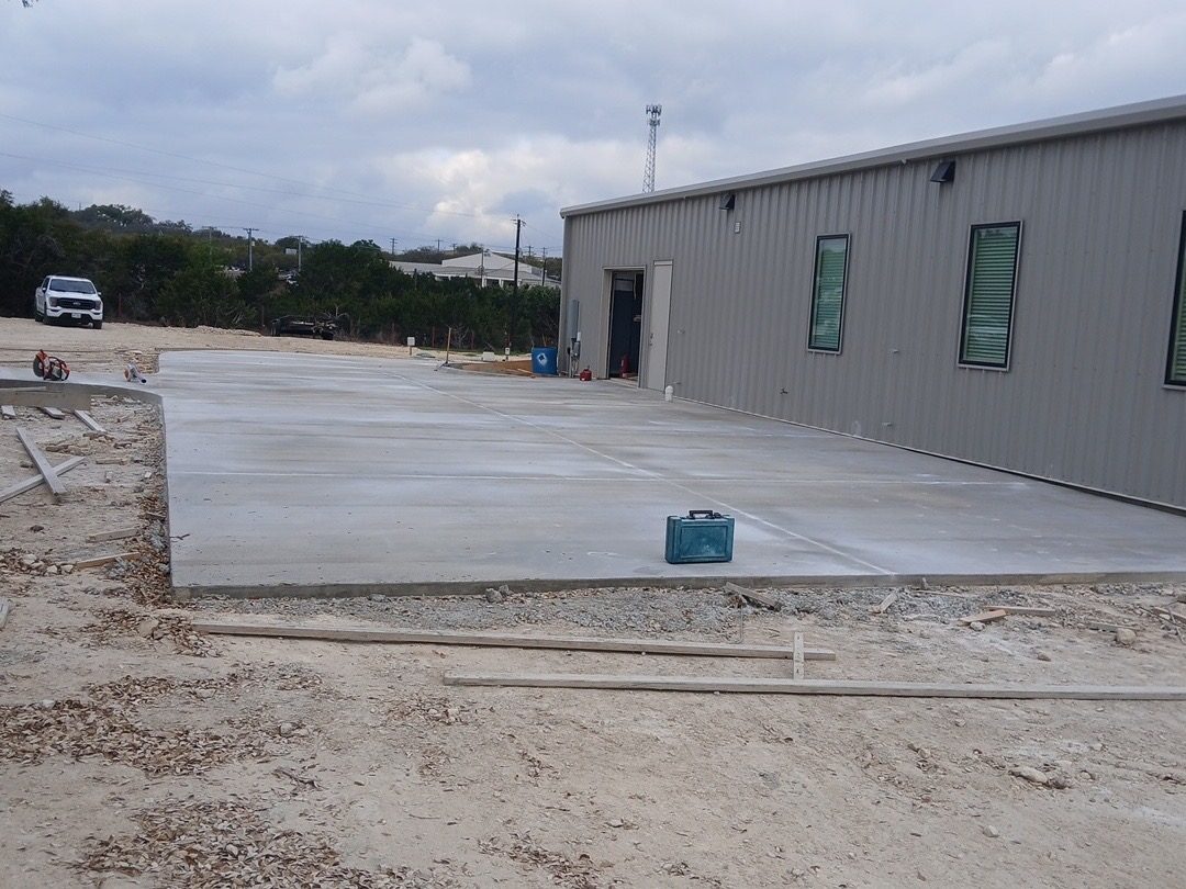 Slab poured for a new metal building